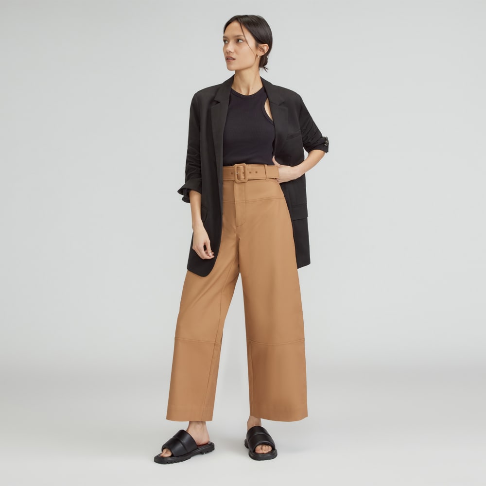 The Structured Cotton Belted Pant | Toasted Coconut - Image 6