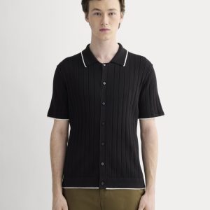The No-Sweat Button-Down Polo |  Black