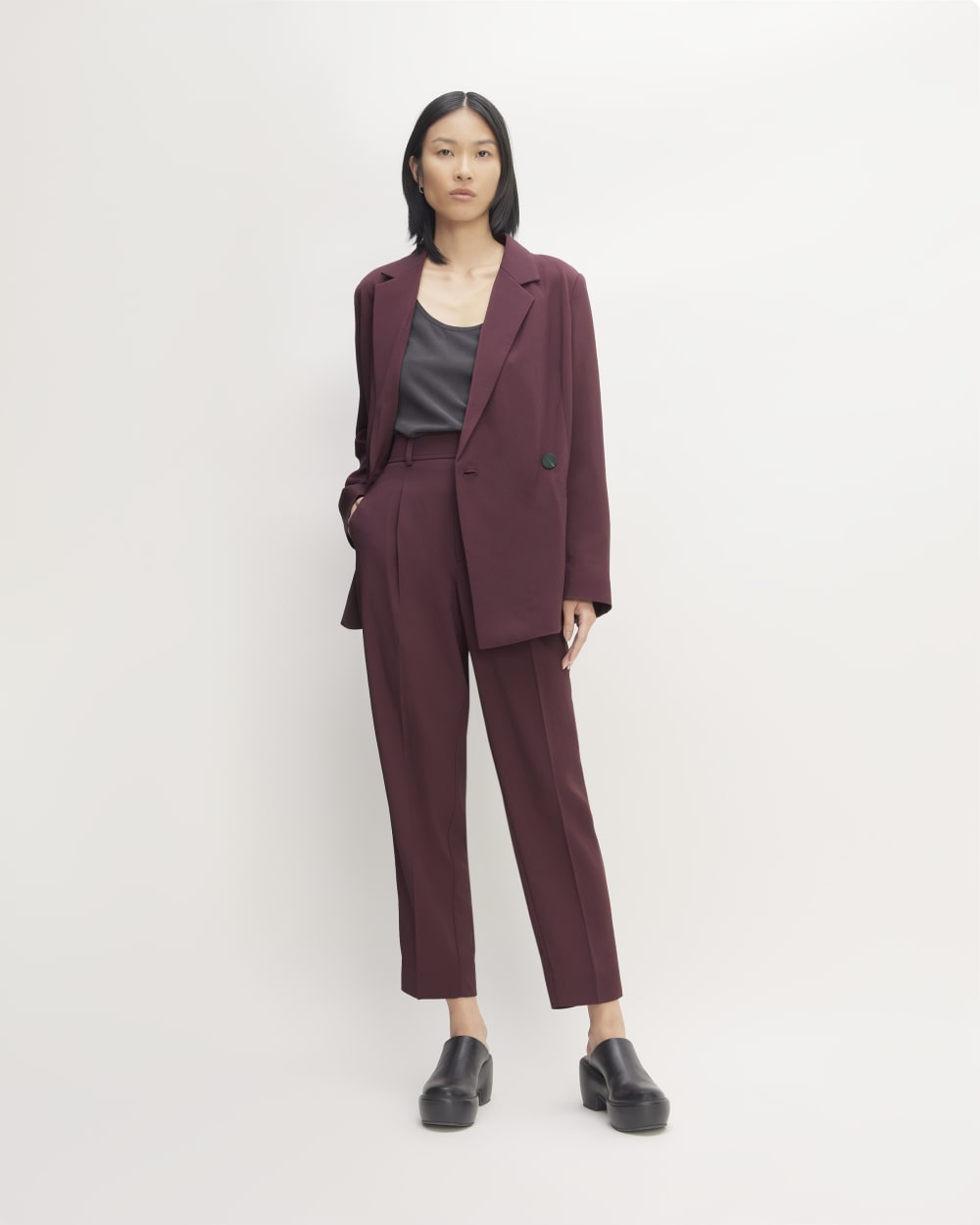 The Japanese GoWeave Way-High® Tapered Pant | Burgundy