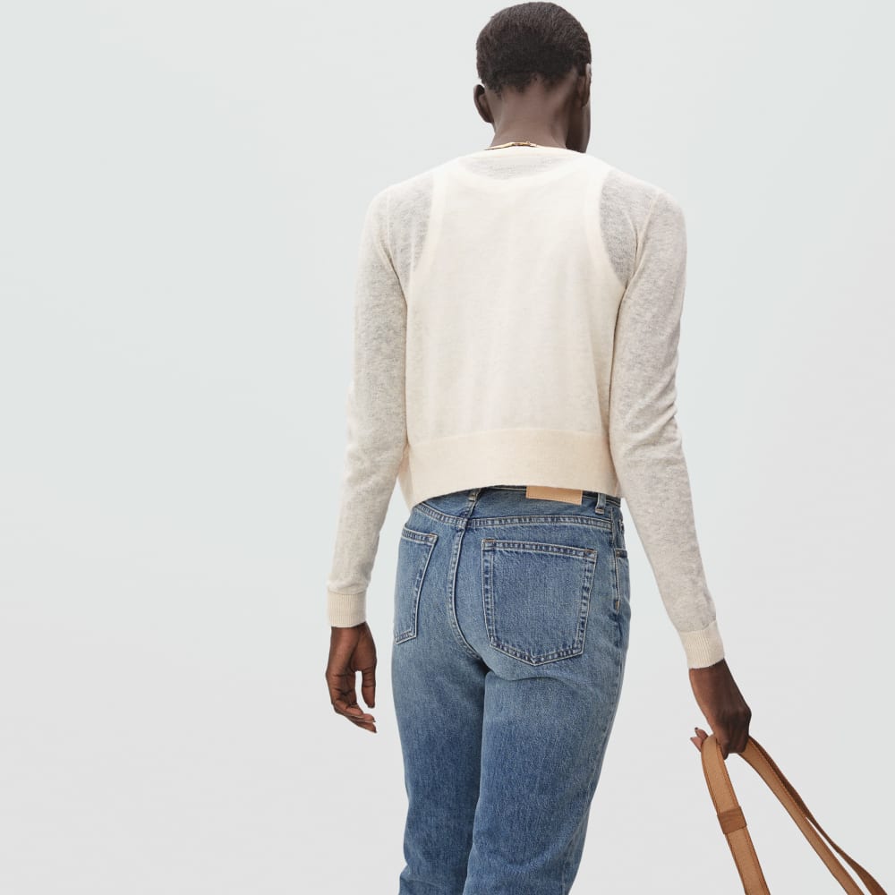 The Featherweight Alpaca Cardigan | Heathered Bone - Image 5