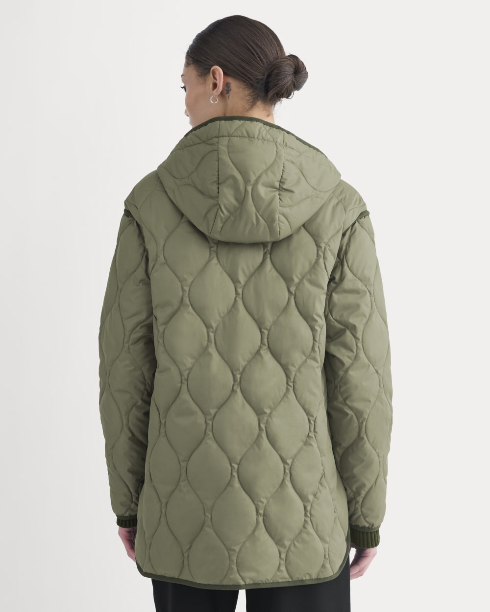 ReNew Quilted Hooded Liner | Lichen Green - Image 6