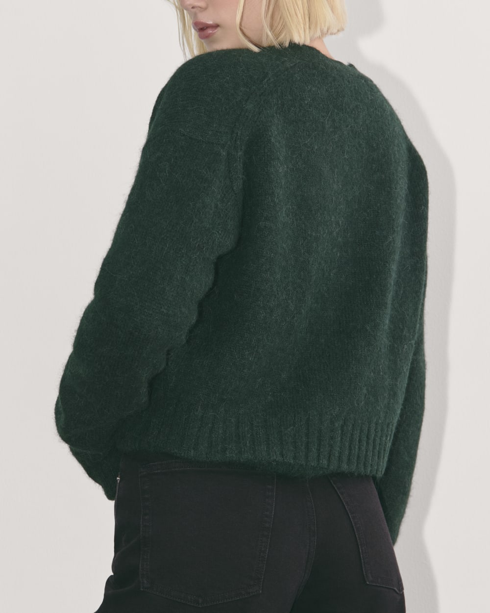 The Boxy Cardigan in Alpaca | Scarab - Image 7