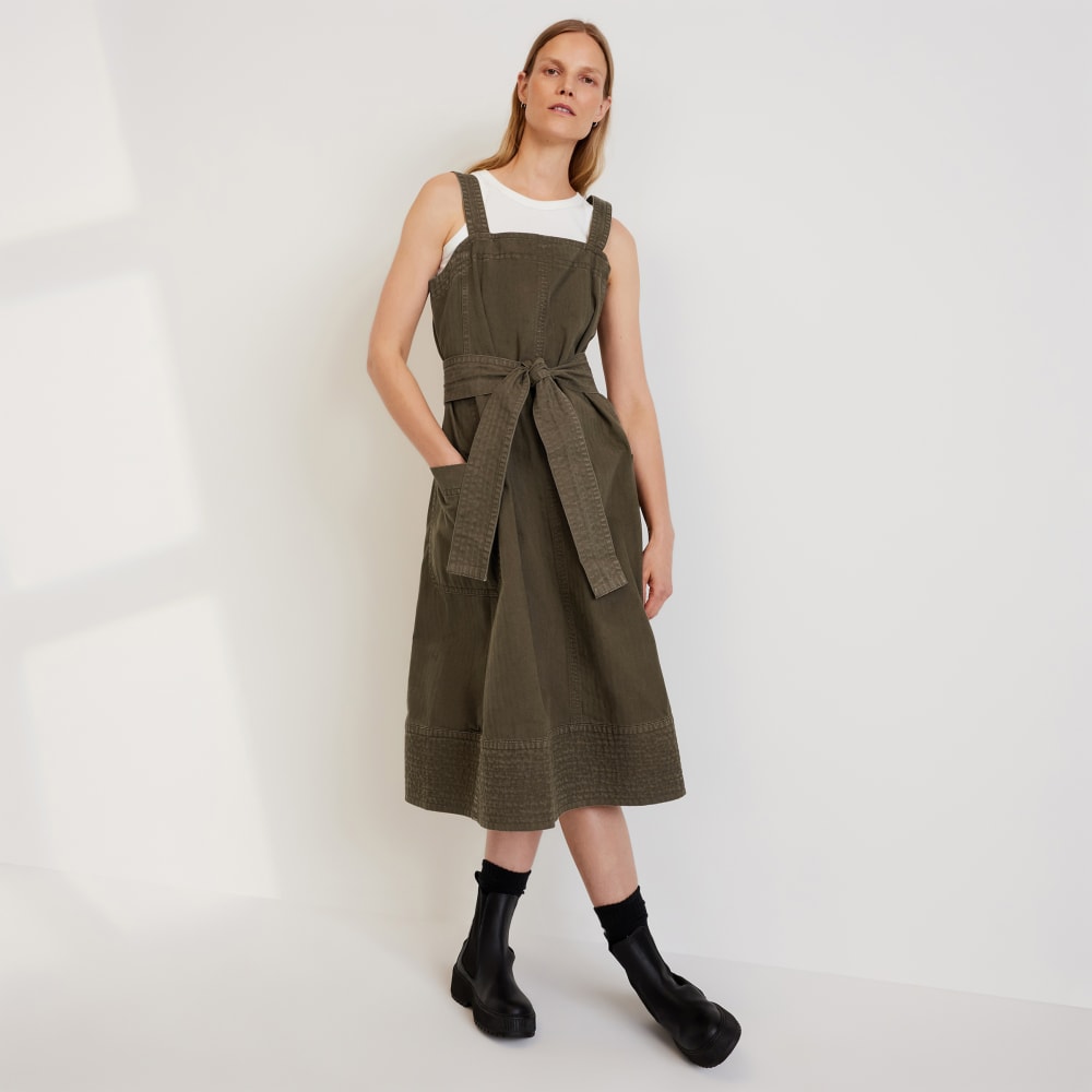 The Organic Cotton Herringbone Dress | Beech