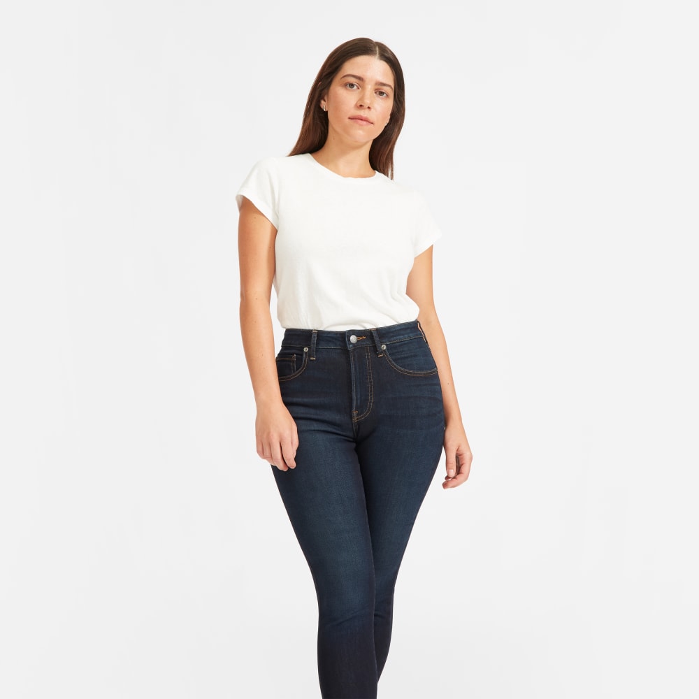 The Curvy Authentic Stretch High-Rise Skinny Jean | Dark Blue Wash | 26.5 Inseam - Image 13