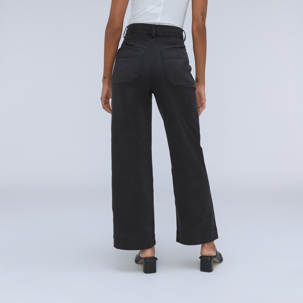 The Organic Wide-Leg Pant | Black - Image 4