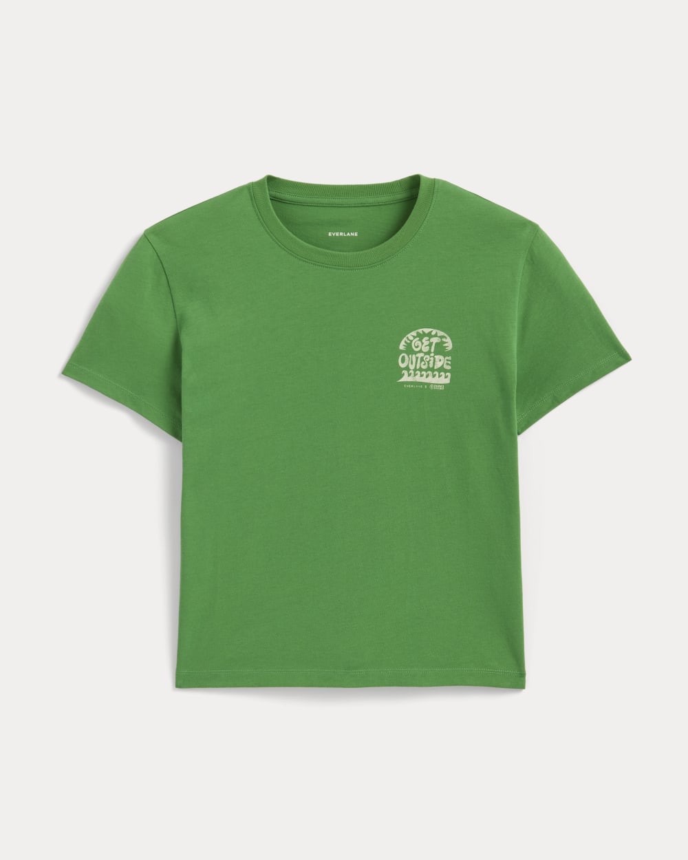The Everlane x Parks Project Box-Cut Tee | Green / Natural - Image 2