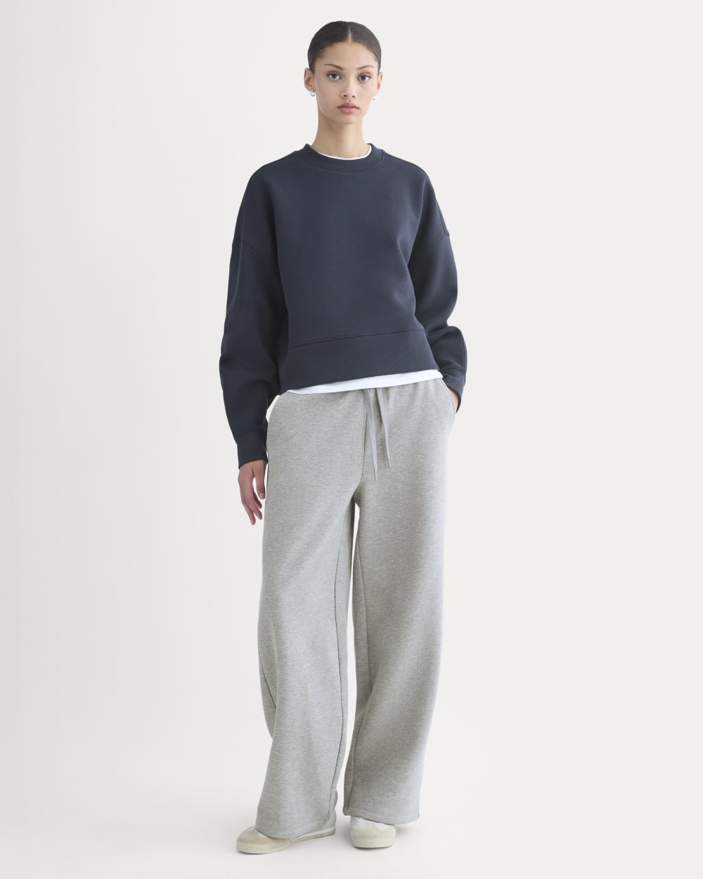 Luxe Fleece Sweatshirt | Navy - Image 3