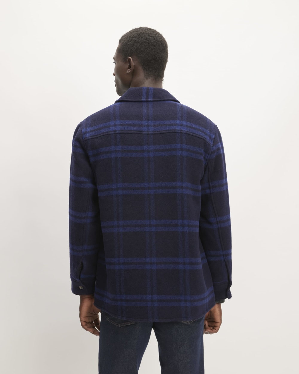 The ReWool? Oversized Shirt Jacket | Blue / Navy - Image 6