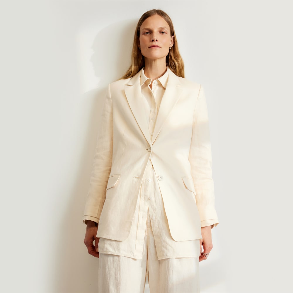 The Oversized Blazer in Linen | Canvas
