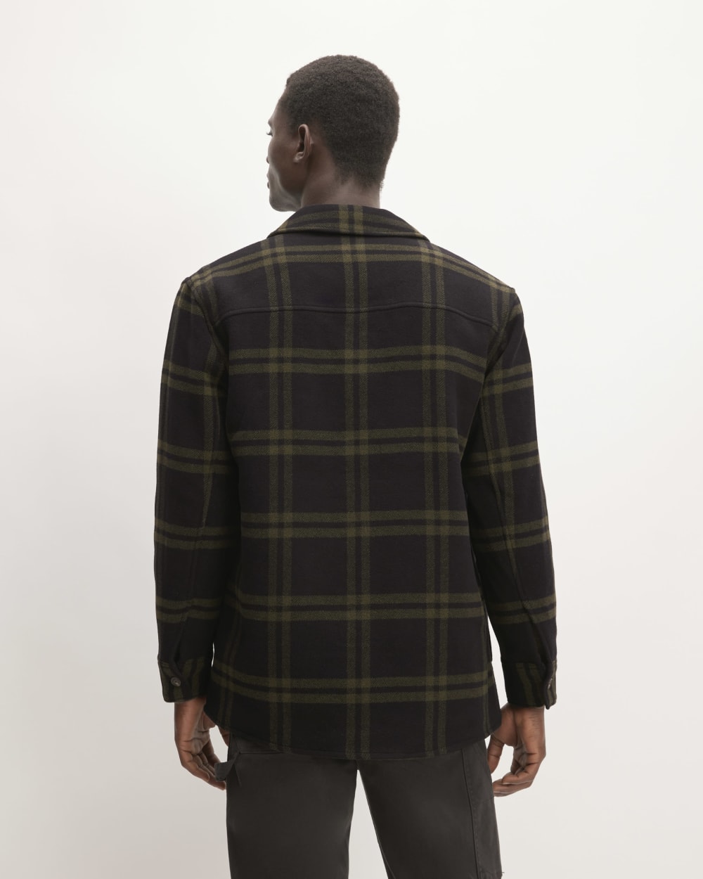 The ReWool? Oversized Shirt Jacket | Black / Olive - Image 6