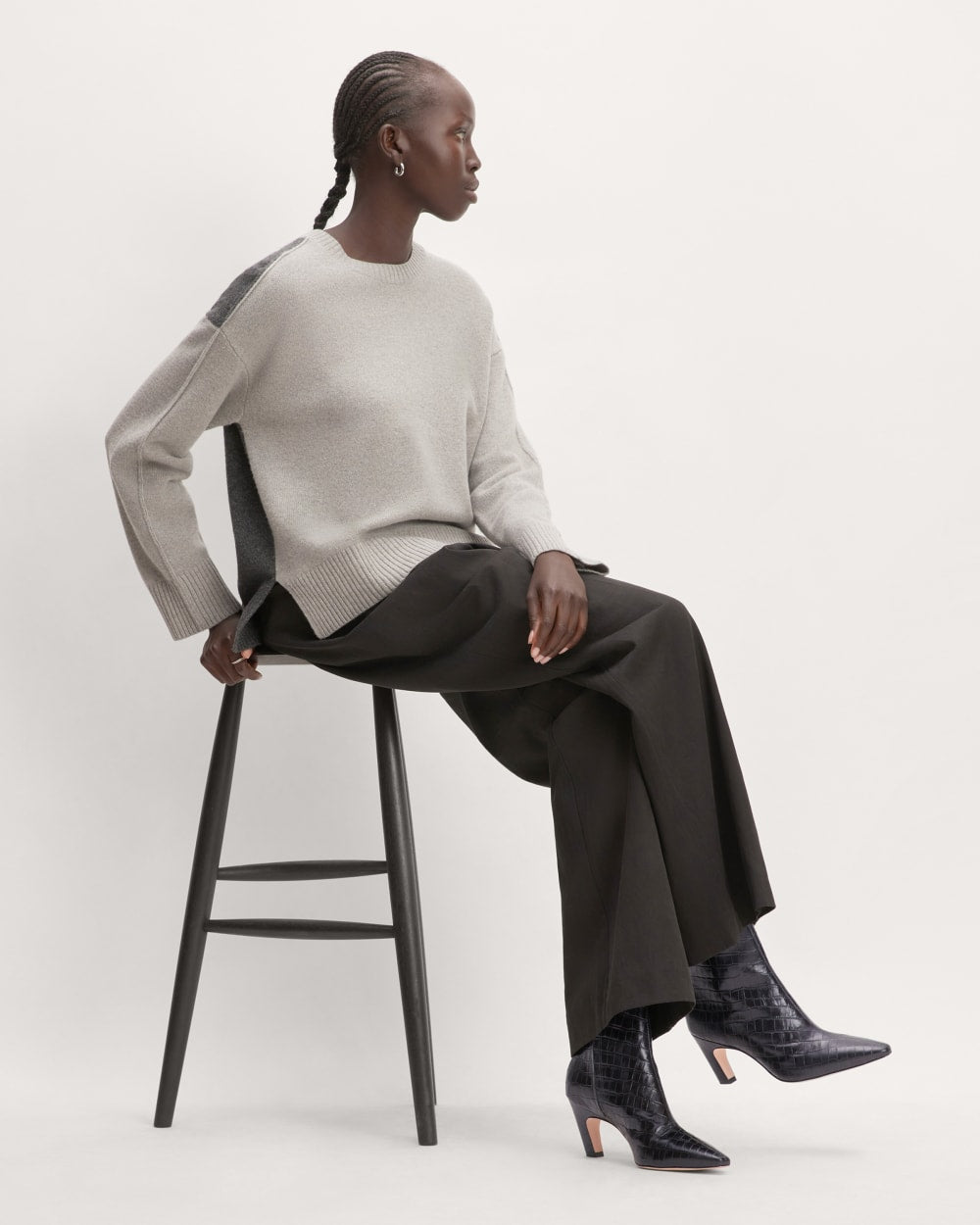 The Short Banana Boot | Black Crocodile - Image 4