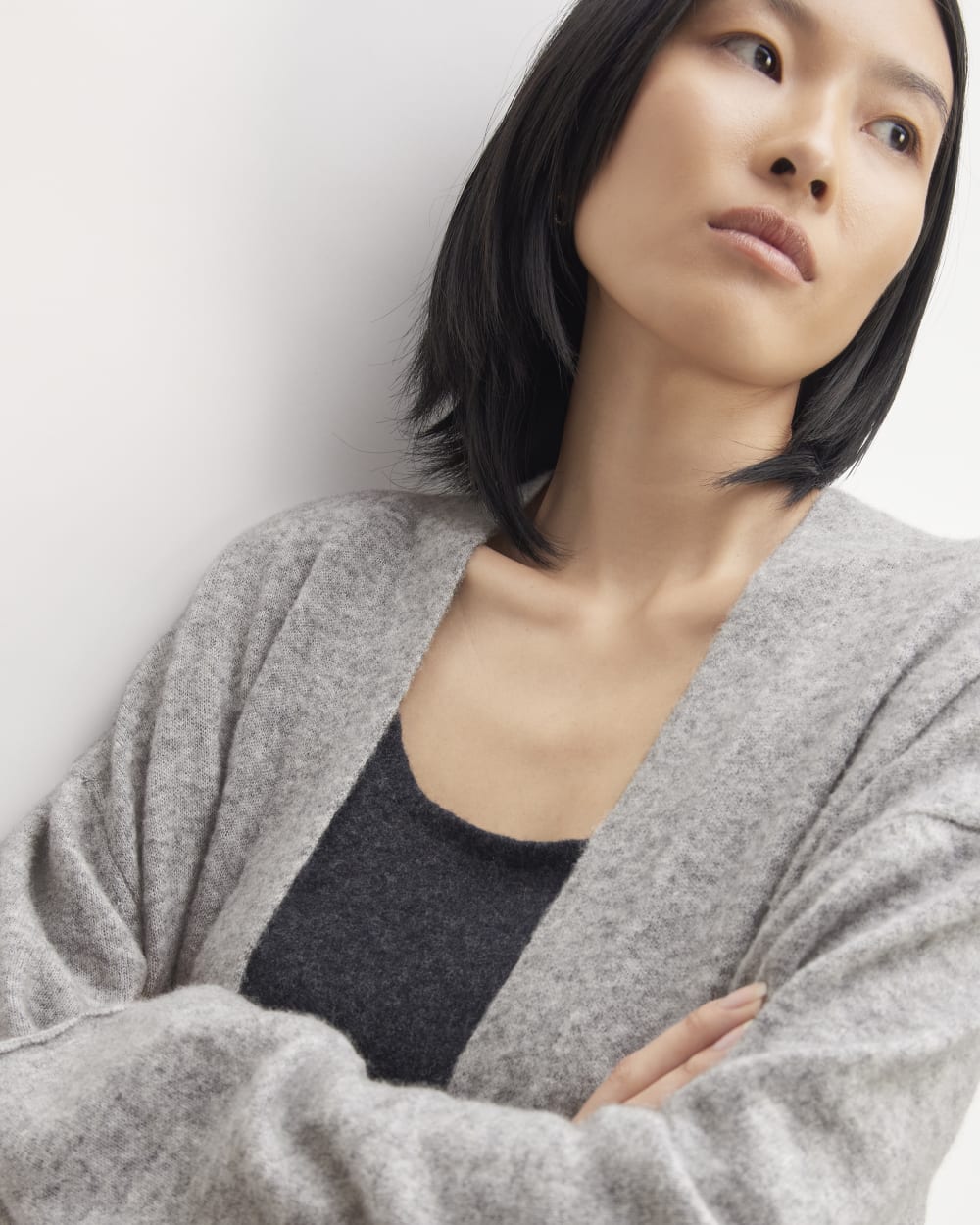The Cozy-Stretch Long Cardigan | Heathered Grey - Image 4