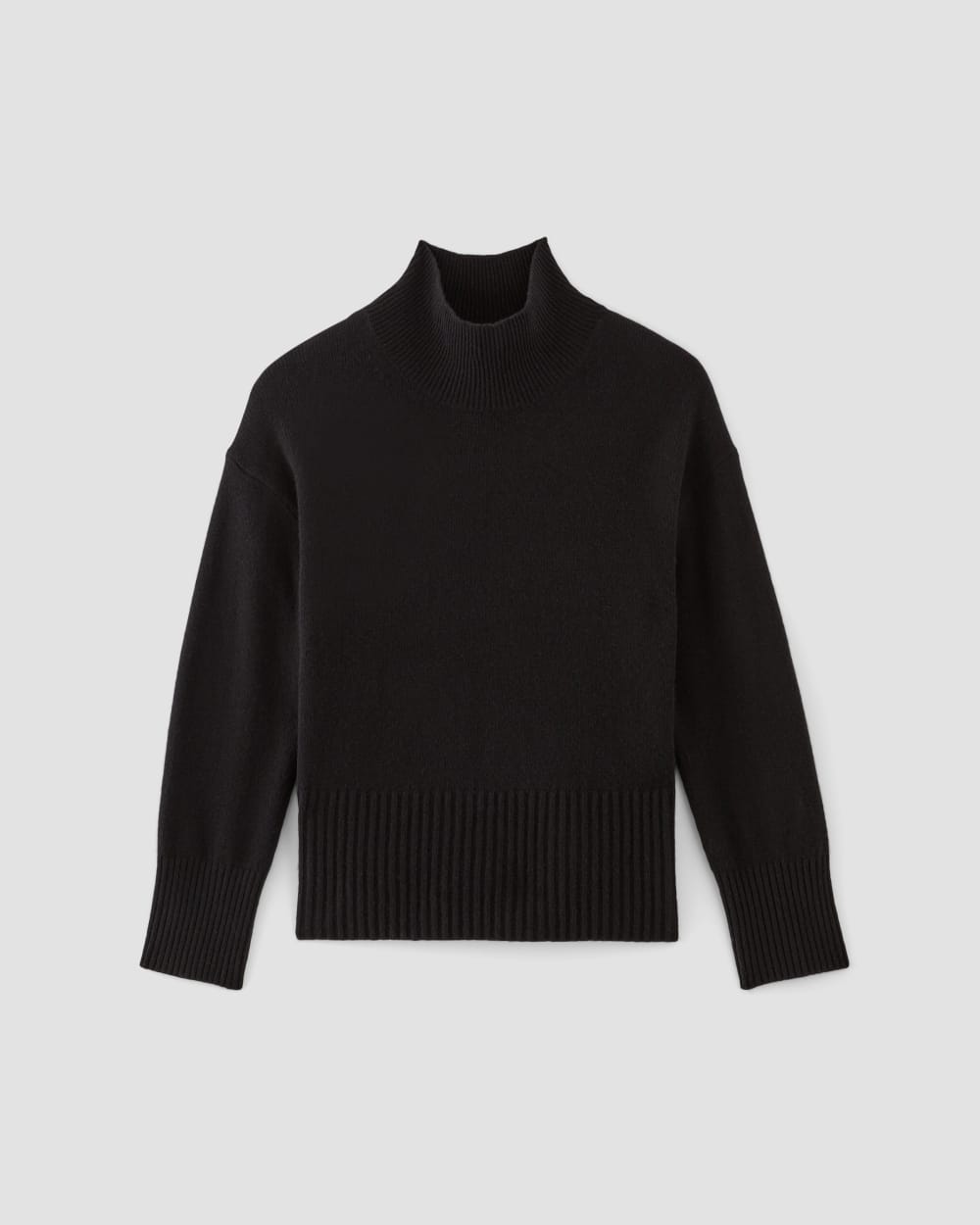 The Cashmere Oversized Turtleneck | Black - Image 2