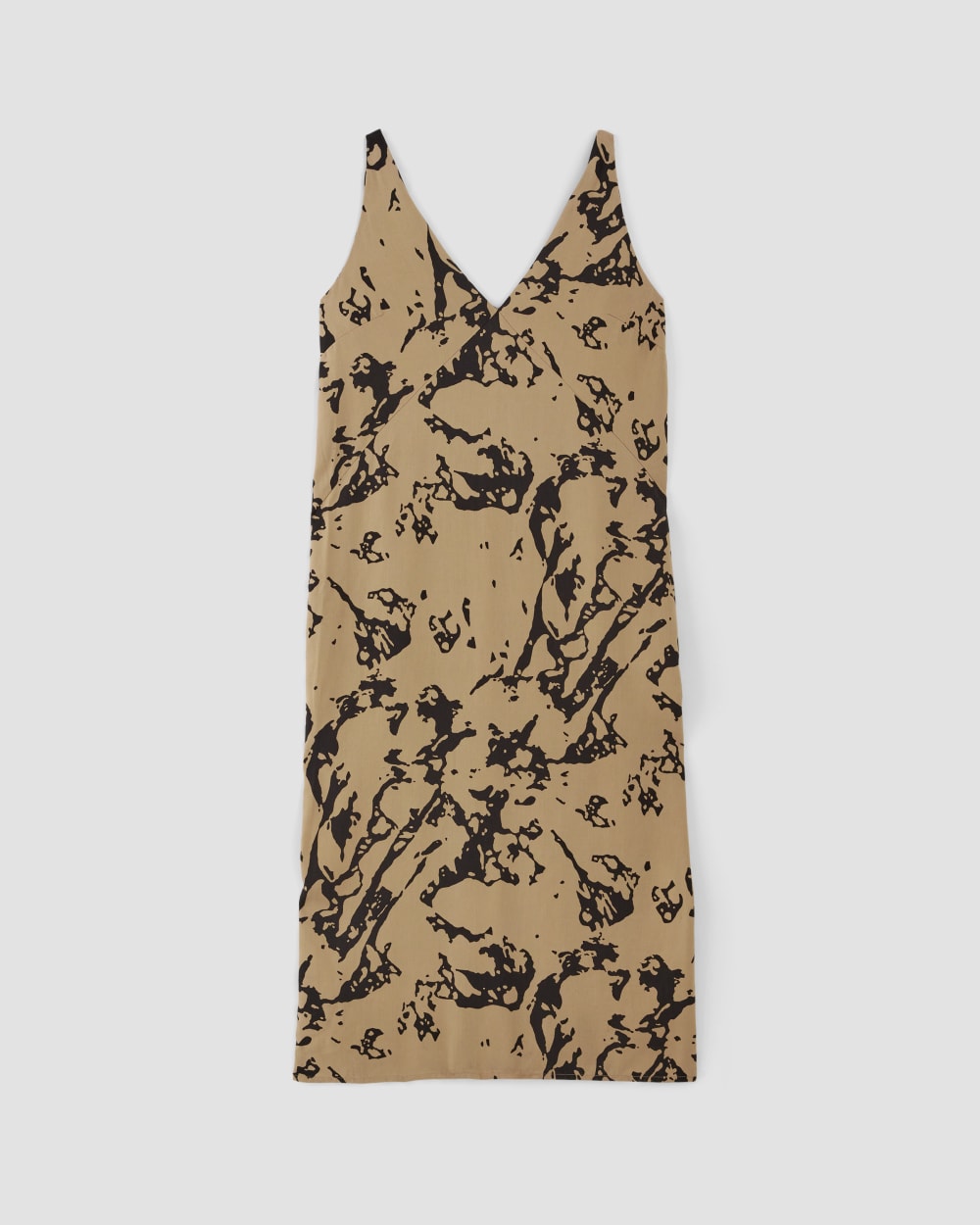 The TENCEL? Midi Slip Dress | Black / Cornstalk Abstract - Image 2