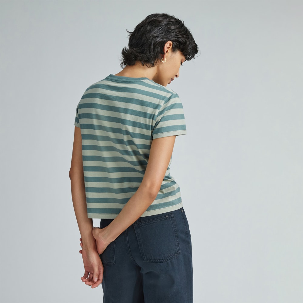 The Box-Cut Tee in Essential Cotton | Green Balsam / Seagrass | No Pocket - Image 3