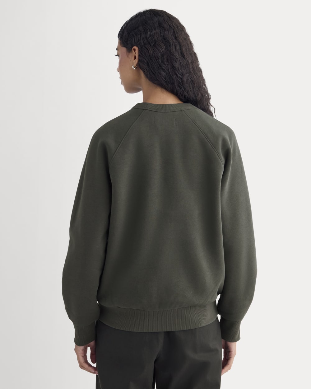 Luxe Fleece Raglan Crewneck | Washed Black - Image 5