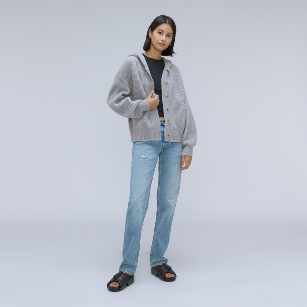 The Cozy-Stretch Hooded Cardigan | Smoke - Image 6