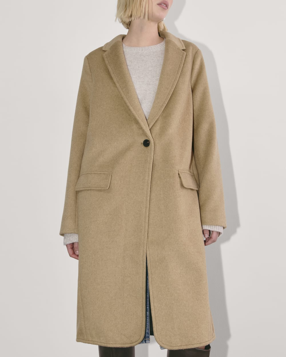 The Topcoat in Wool | Dark Heathered Camel - Image 3