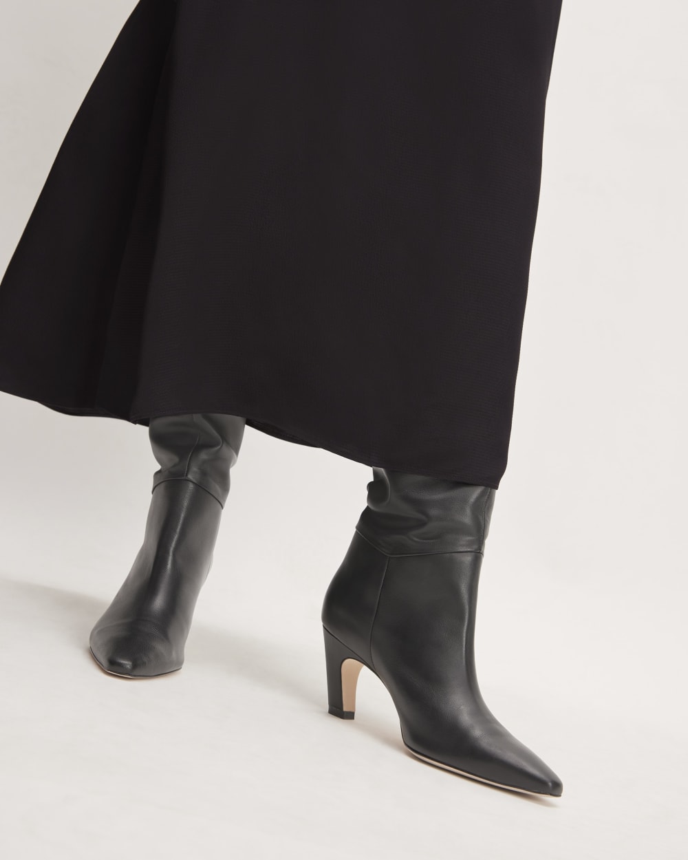 The Hammered Satin Slip Skirt | Black - Image 5