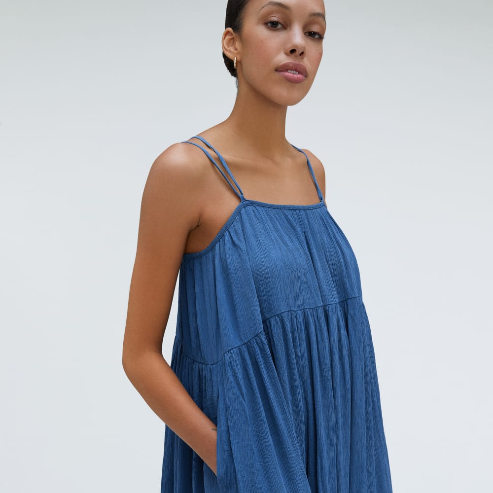 The Naia? Ripple Tiered Maxi Dress | Deep Blue - Image 5