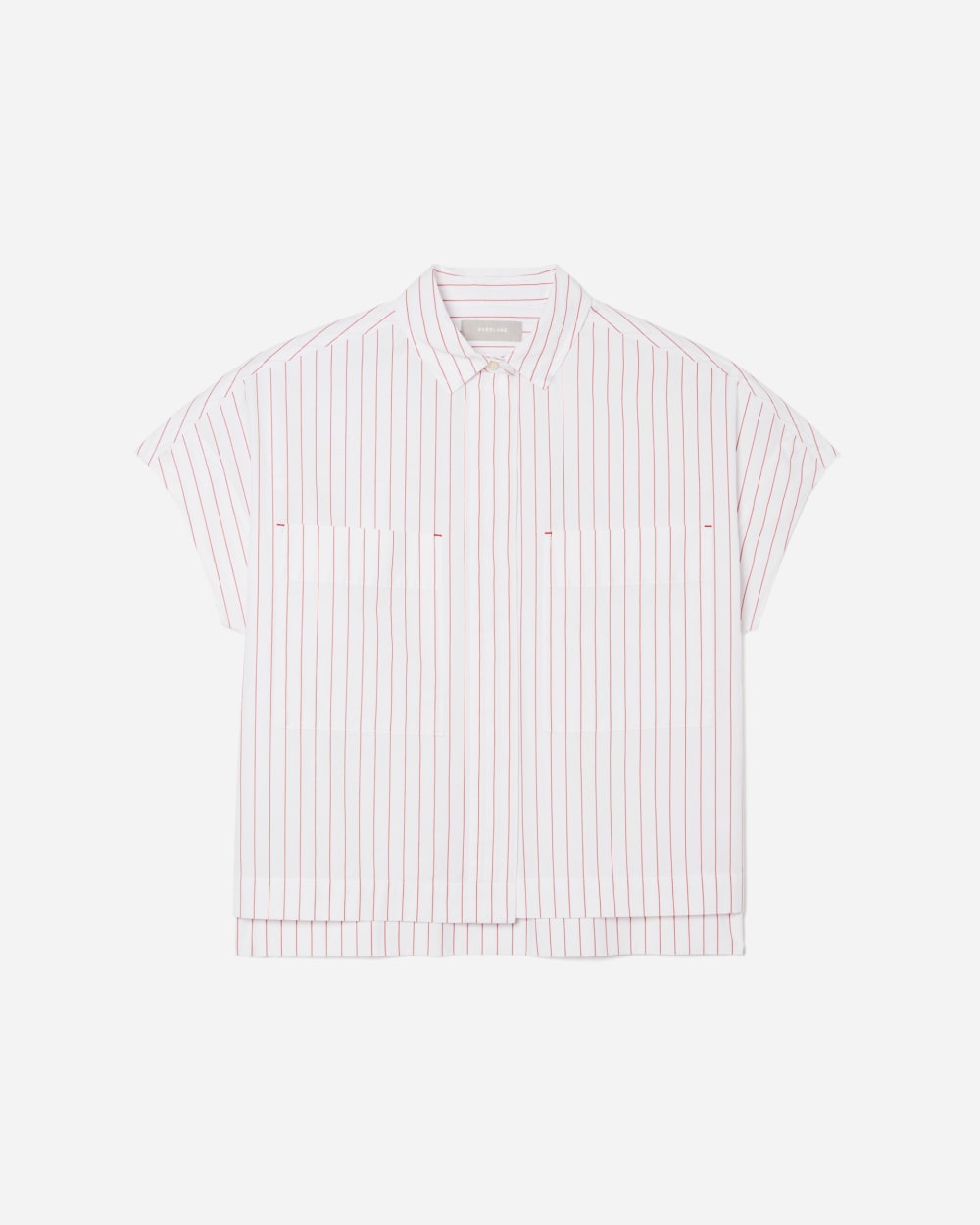 The Short-Sleeve Box Shirt | Red Pinstripe - Image 4