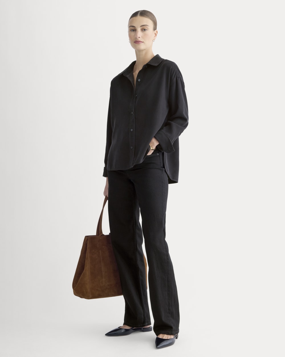 Boxy Shirt in Buttersoft | Black - Image 3