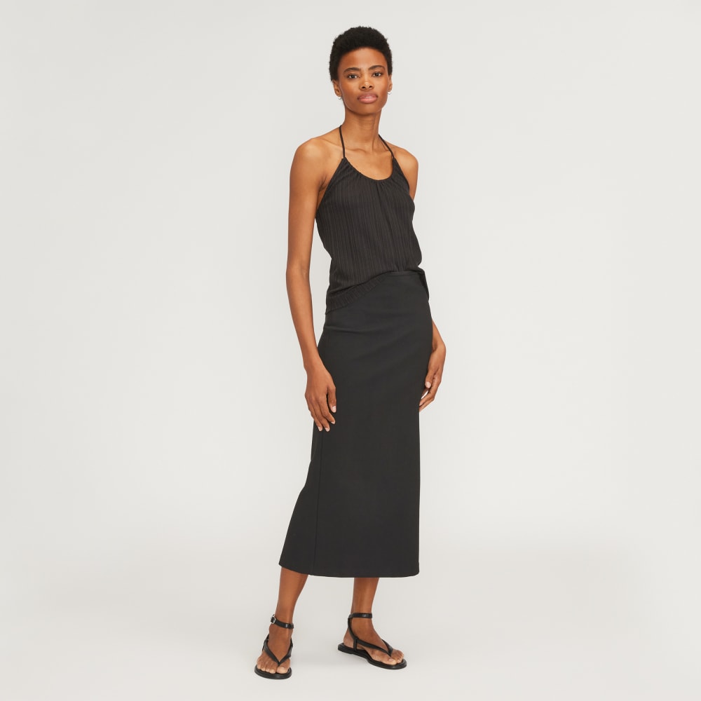 The Rib Soft Knit Halter Top | Black - Image 5