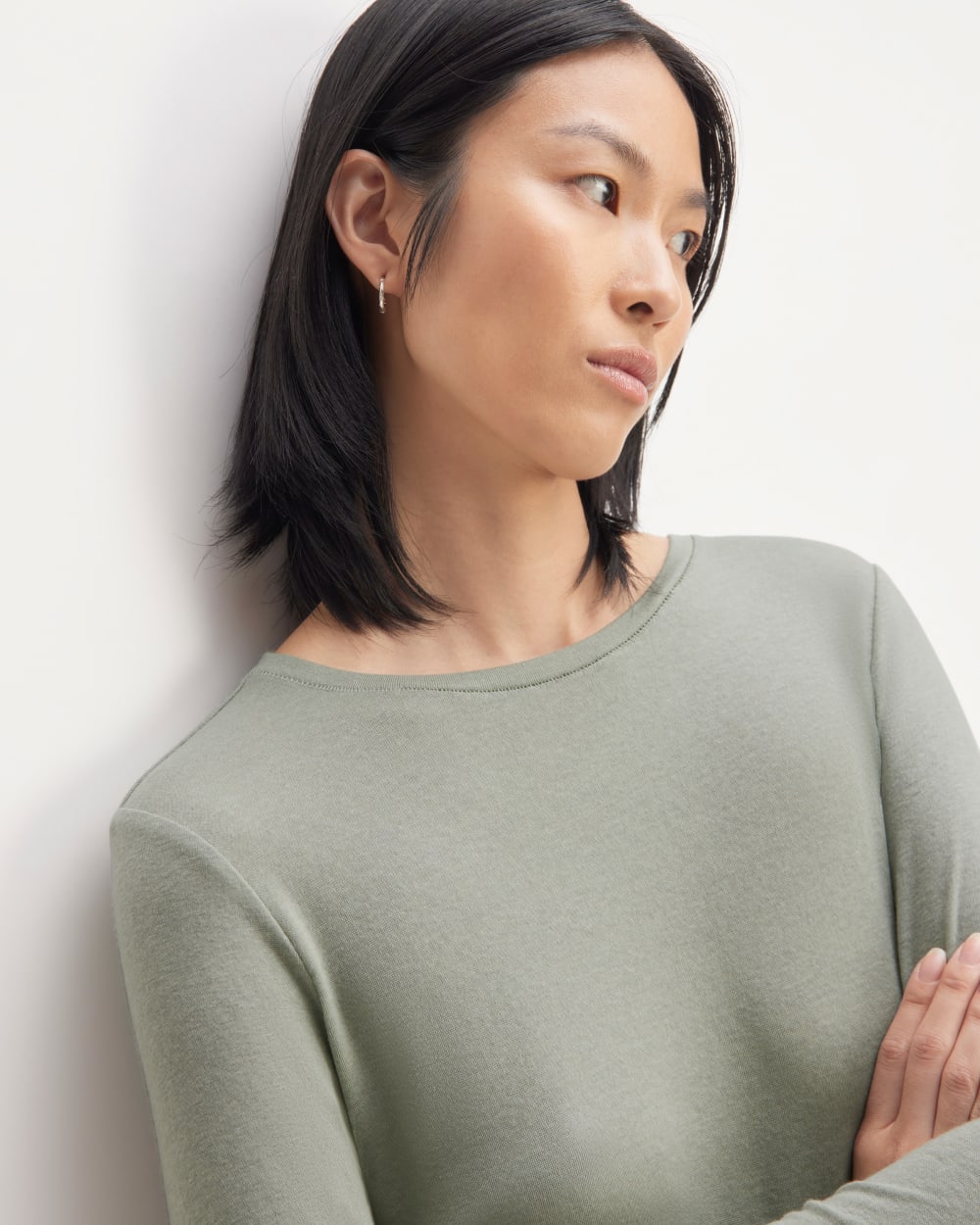 The Long-Sleeve Tee in Butterluxe | Sage Green - Image 3