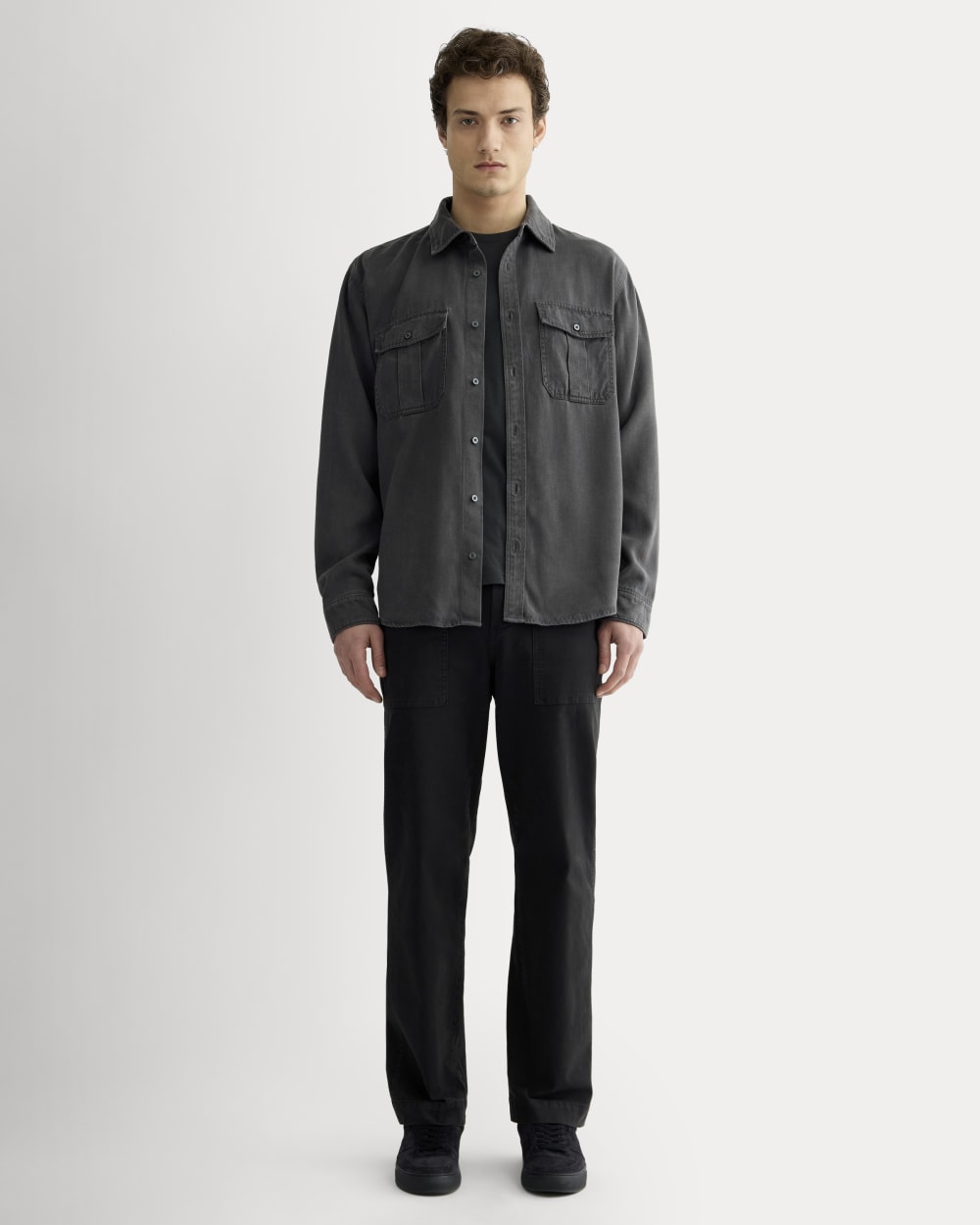 The Utility Shirt Jacket in Buttersoft | Graphite - Image 3
