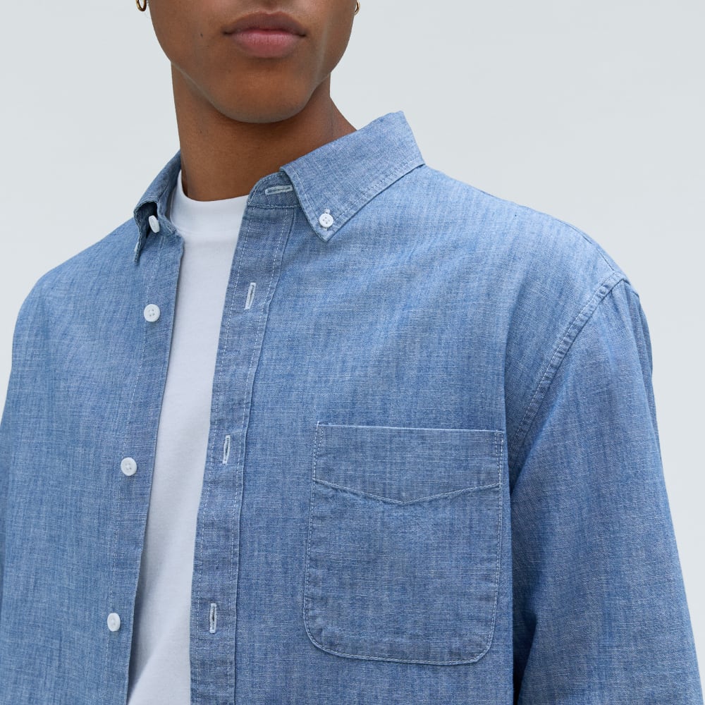 The Relaxed Organic Chambray Shirt | Ivy Blue ReChambray - Image 4