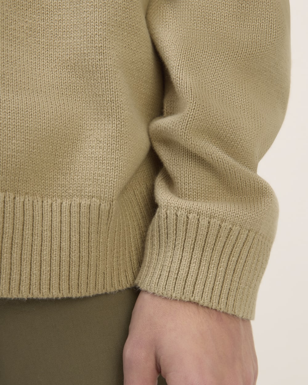 The Classic Sweater in Everyday Cotton | Trench Coat Khaki - Image 5