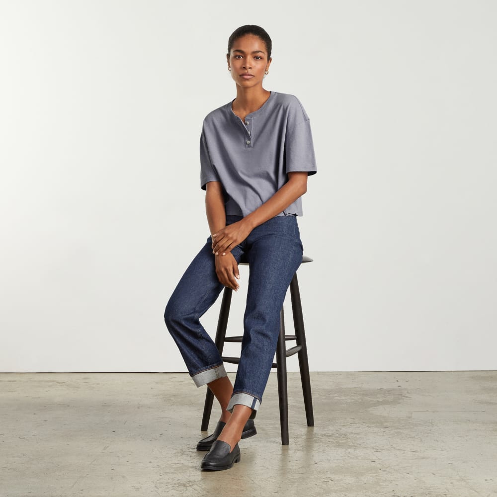 The Vintage Henley Hemp Tee | Lilac Grey - Image 6