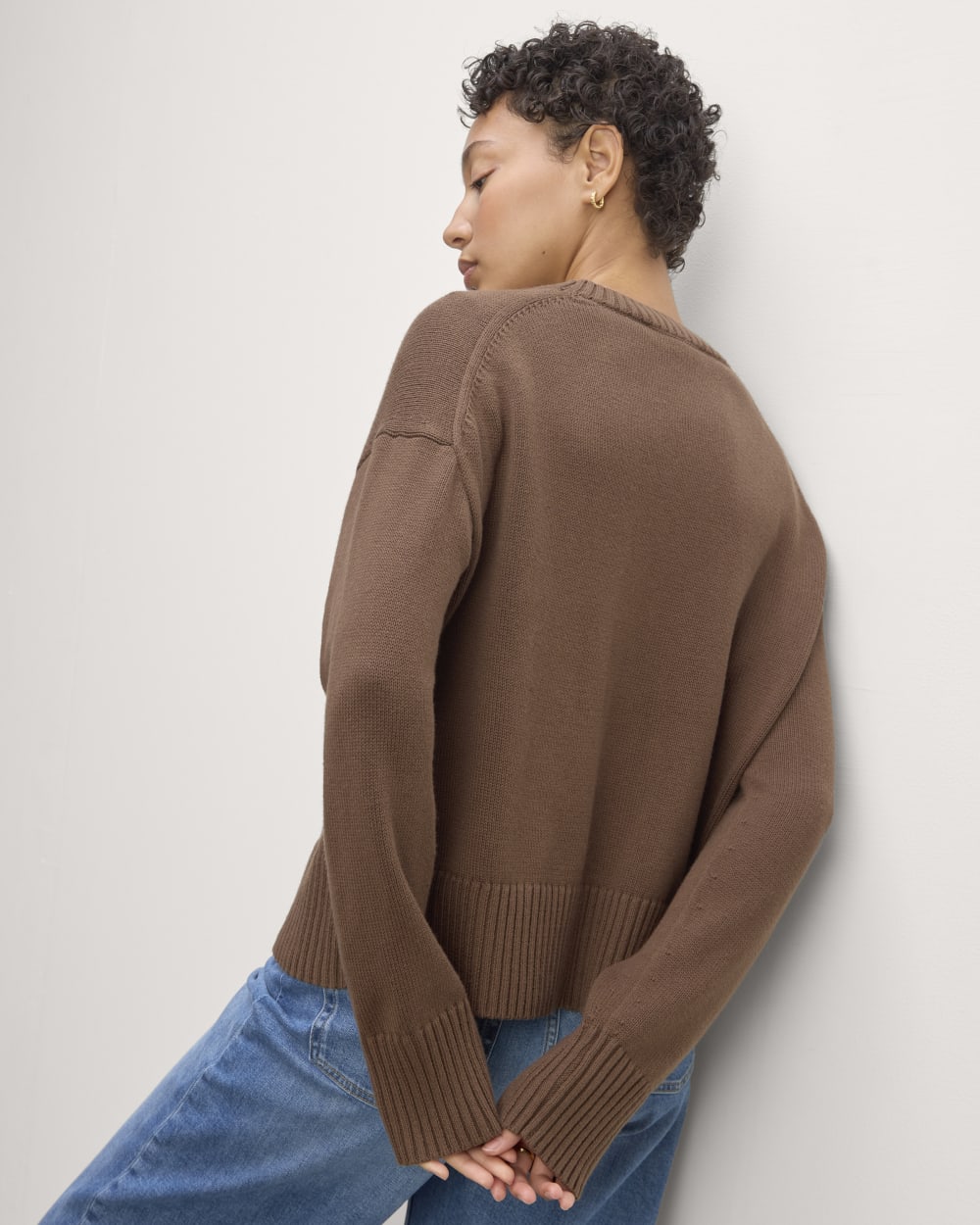 The Boxy Sweater in Everyday Cotton | Cocoa - Image 5