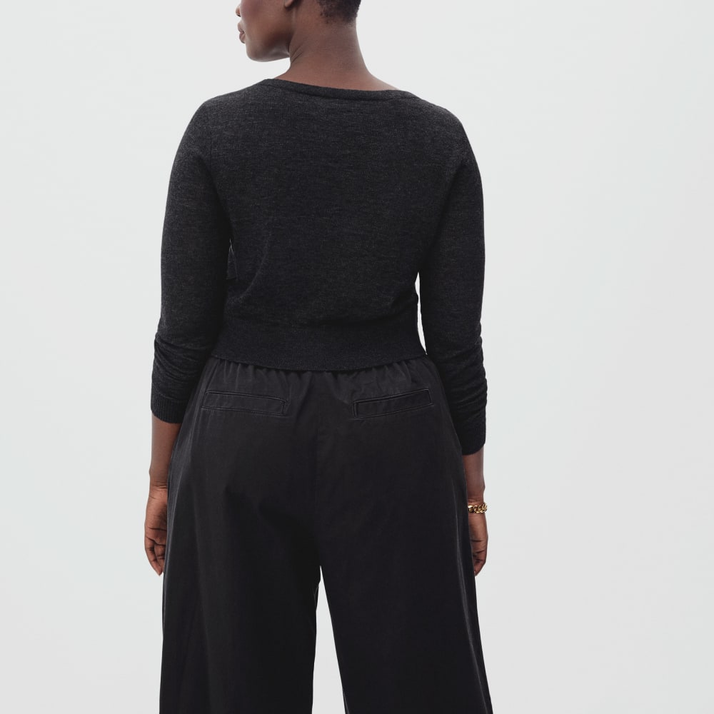 The Featherweight Alpaca Cardigan | Heathered Black - Image 5