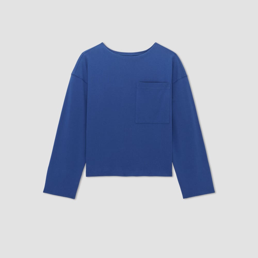 The Premium Weight Oversized Pocket Tee | Mazarine Blue - Image 2