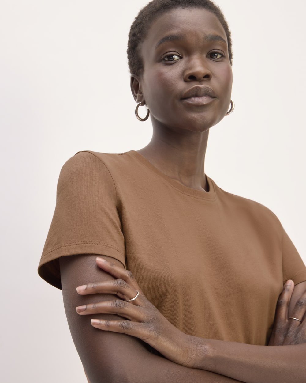 The Slim Crew in Essential Cotton | Carob Brown - Image 3