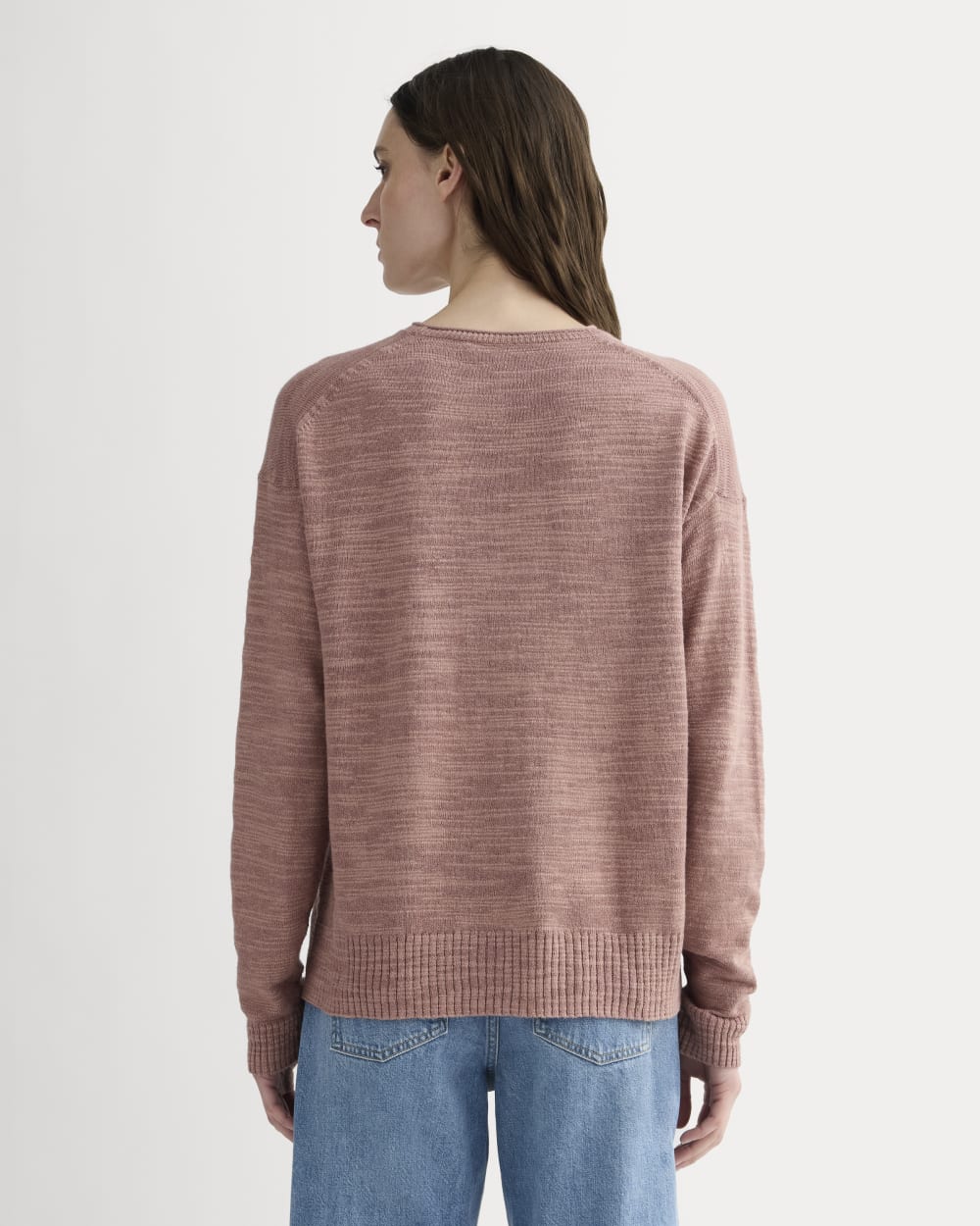The Slouch Sweater in Cotton Linen | Rose Dusk - Image 5