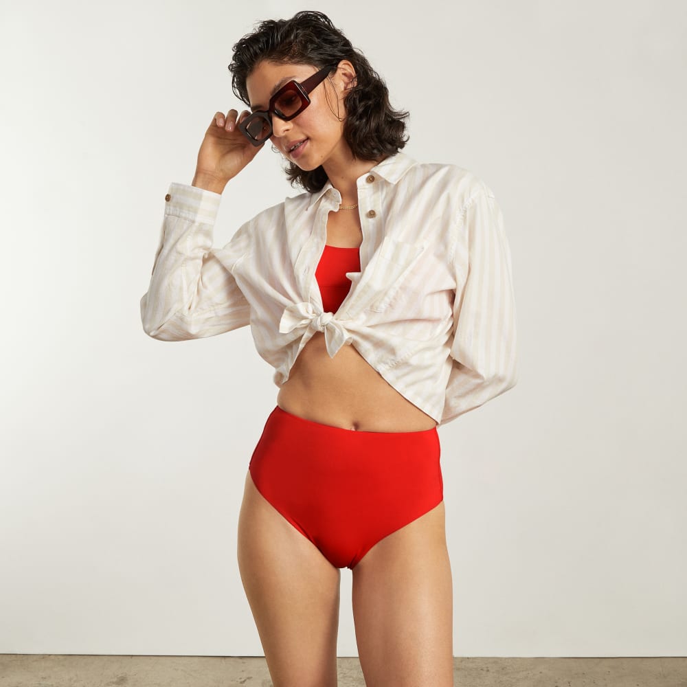 The High-Rise Hipster Bottom | Bright Red - Image 3