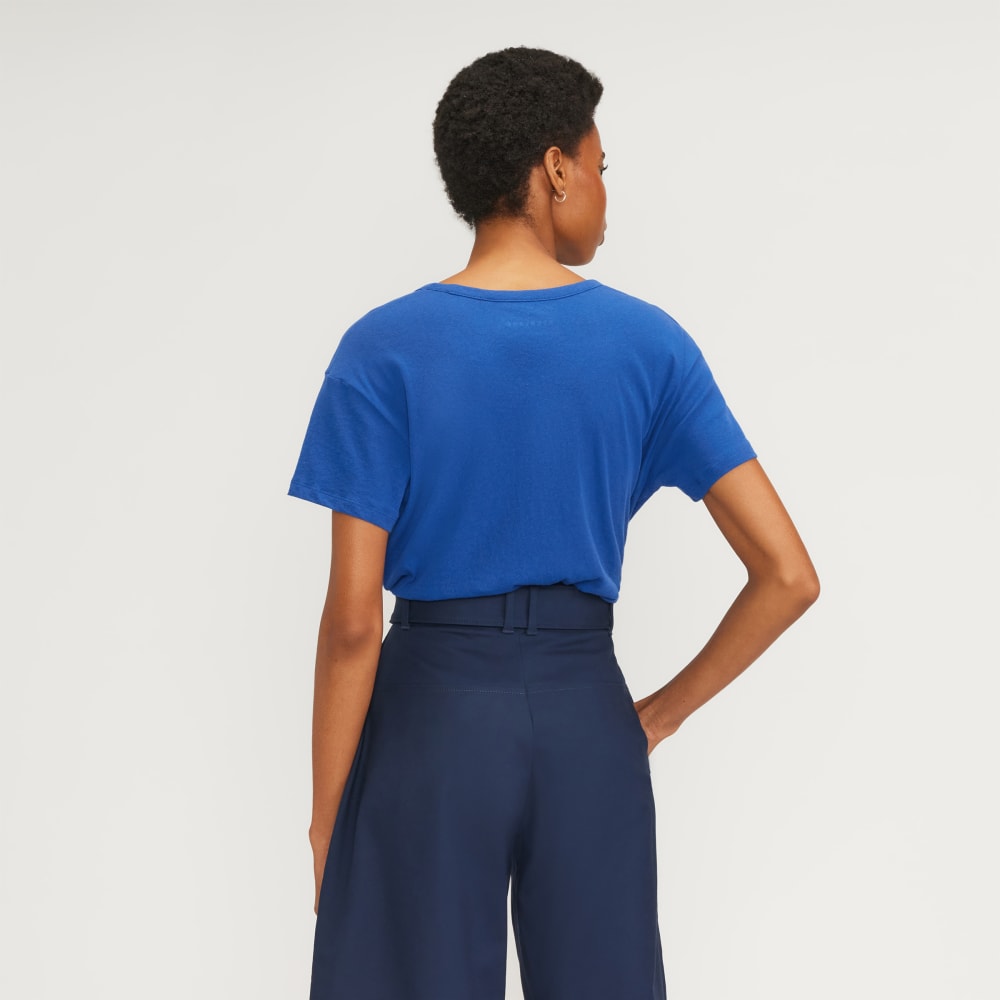 The Air Scoop-Neck Tee | Mazarine Blue - Image 3