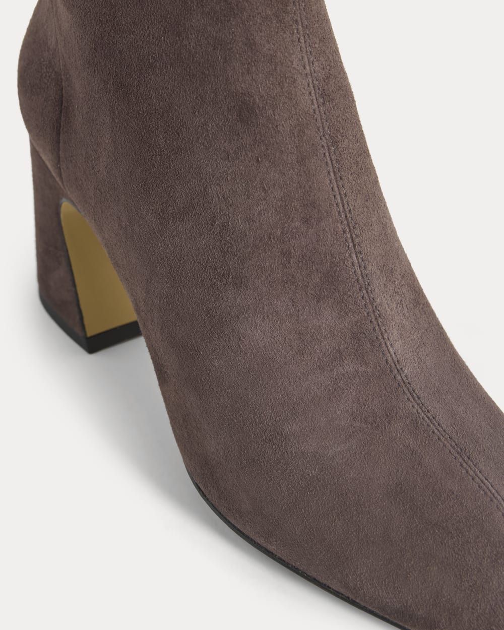 Leather Curved-Heel Boot | Dark Chocolate - Image 5