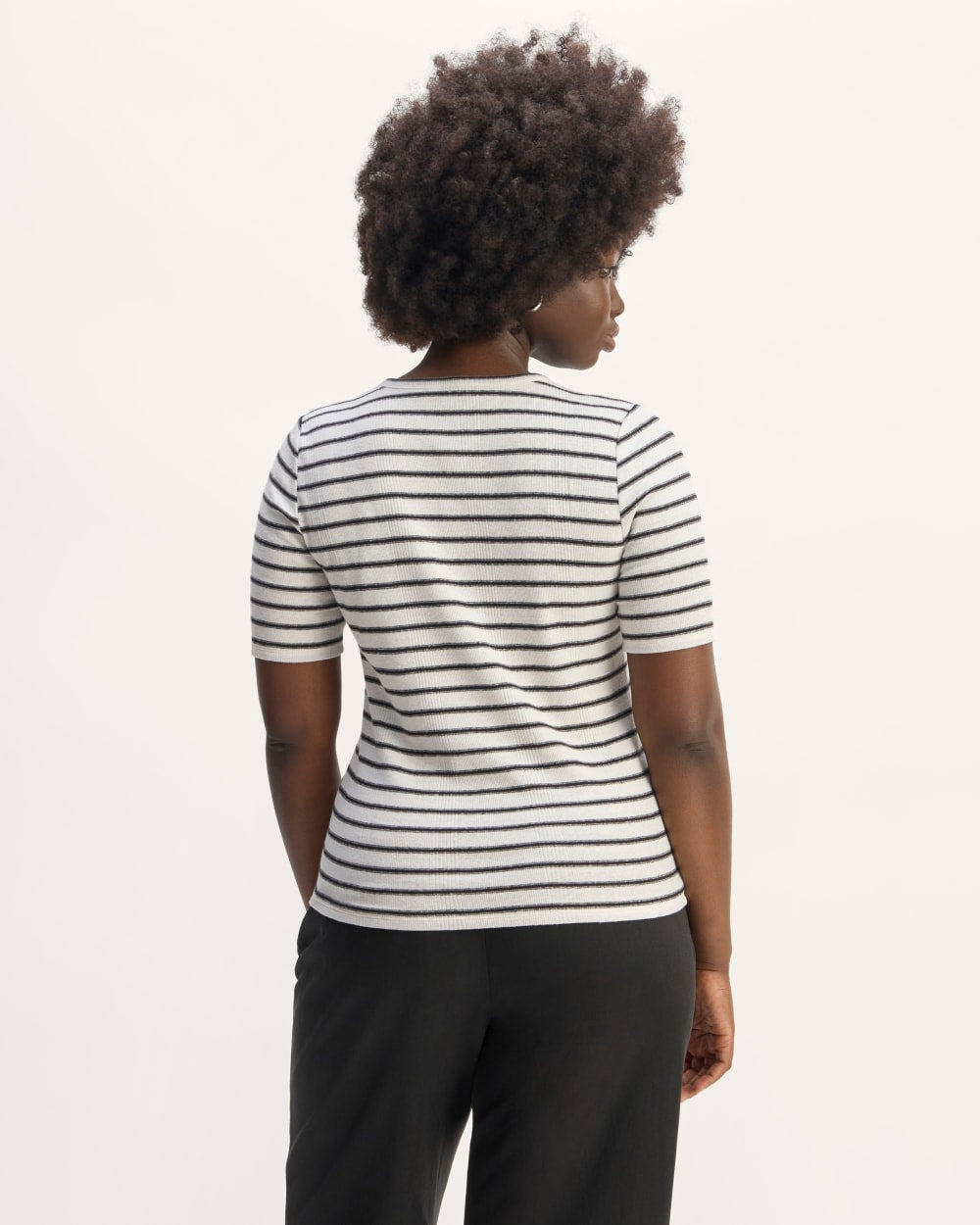 The Vintage Rib Henley | Bone / Black - Image 6