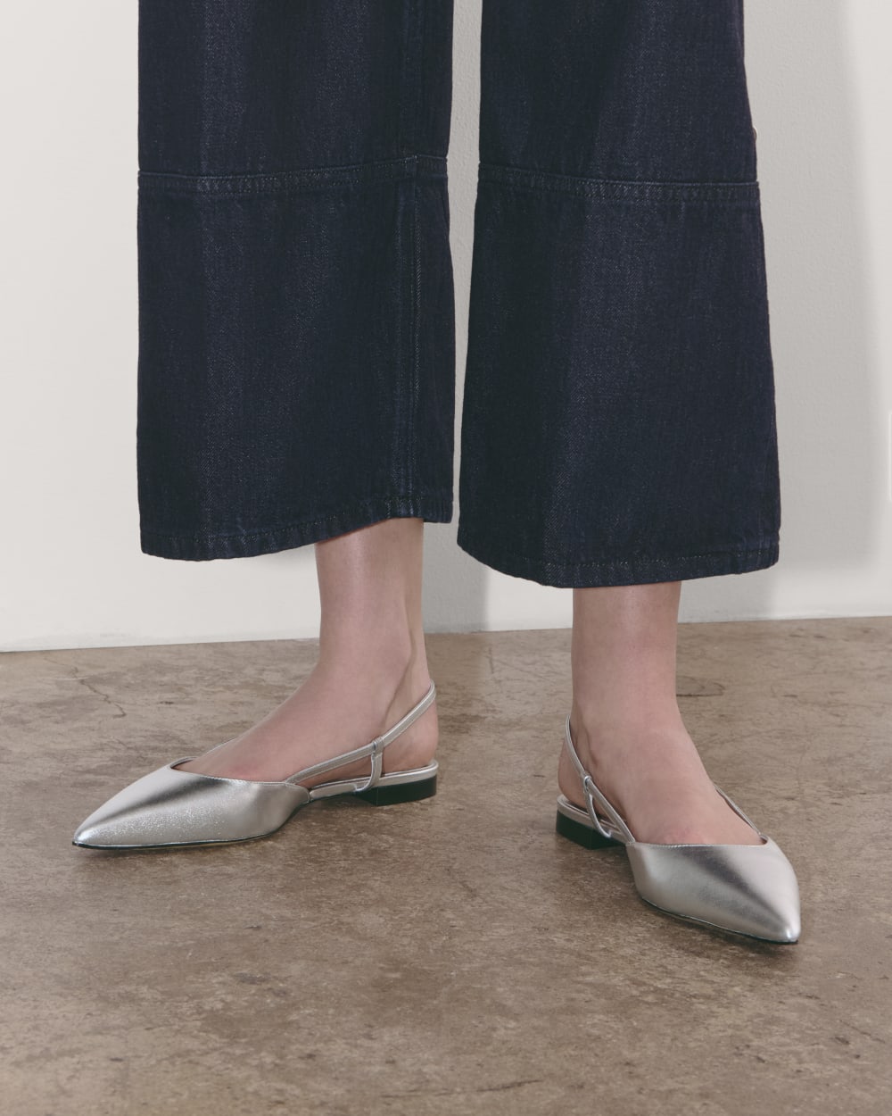 The Studio Slingback Flat | Silver - Image 2