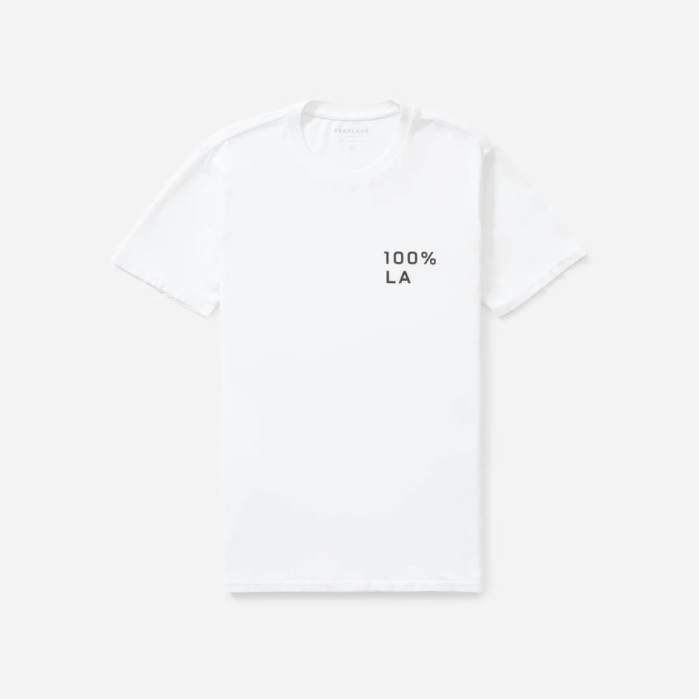 The 100% LA Cotton Box-Cut Tee | White / Black - Image 2