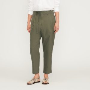 The Poplin Pleated Taper Pant | Kalamata