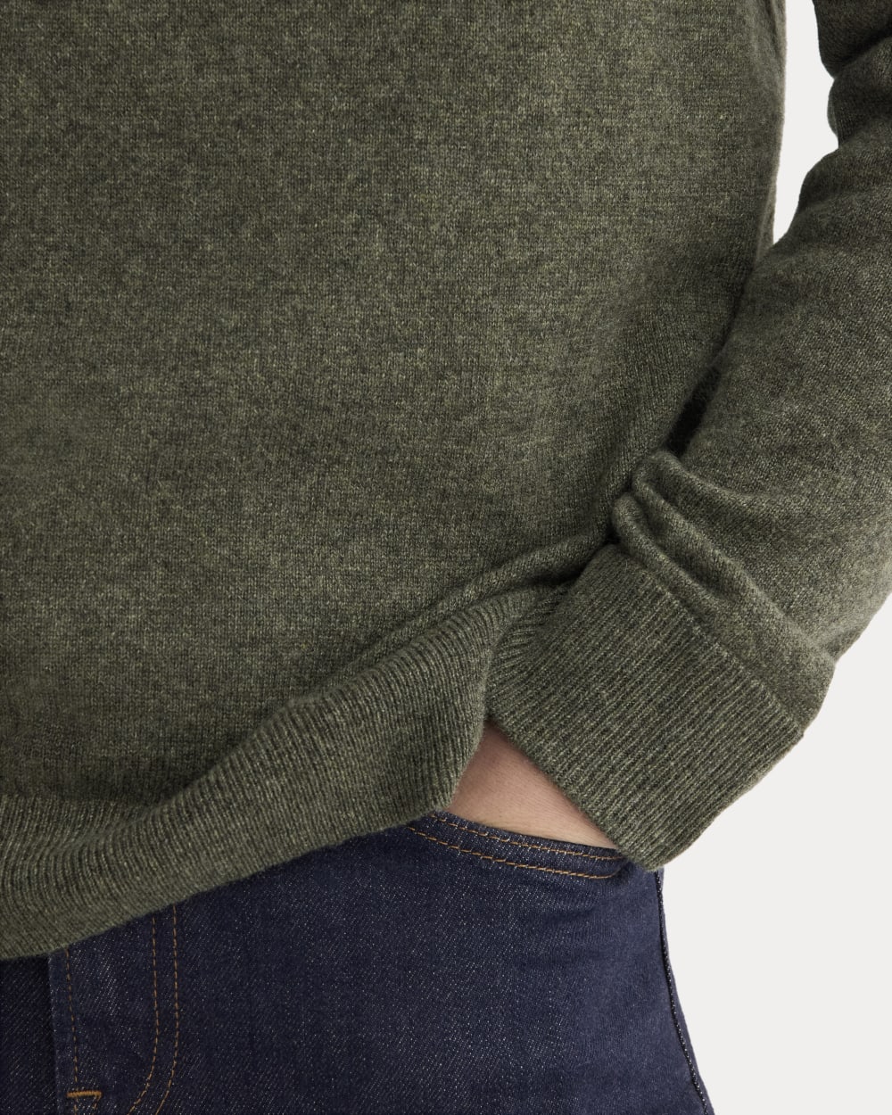 The Cashmere Crew | Heathered Army Green - Image 4