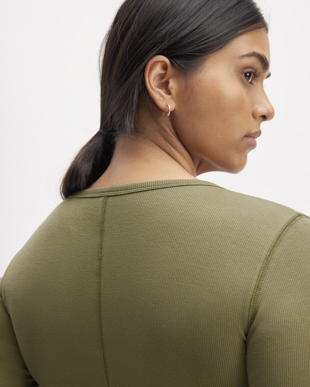 The Luxe Rib Long-Sleeve Crew | Kalamata - Image 3
