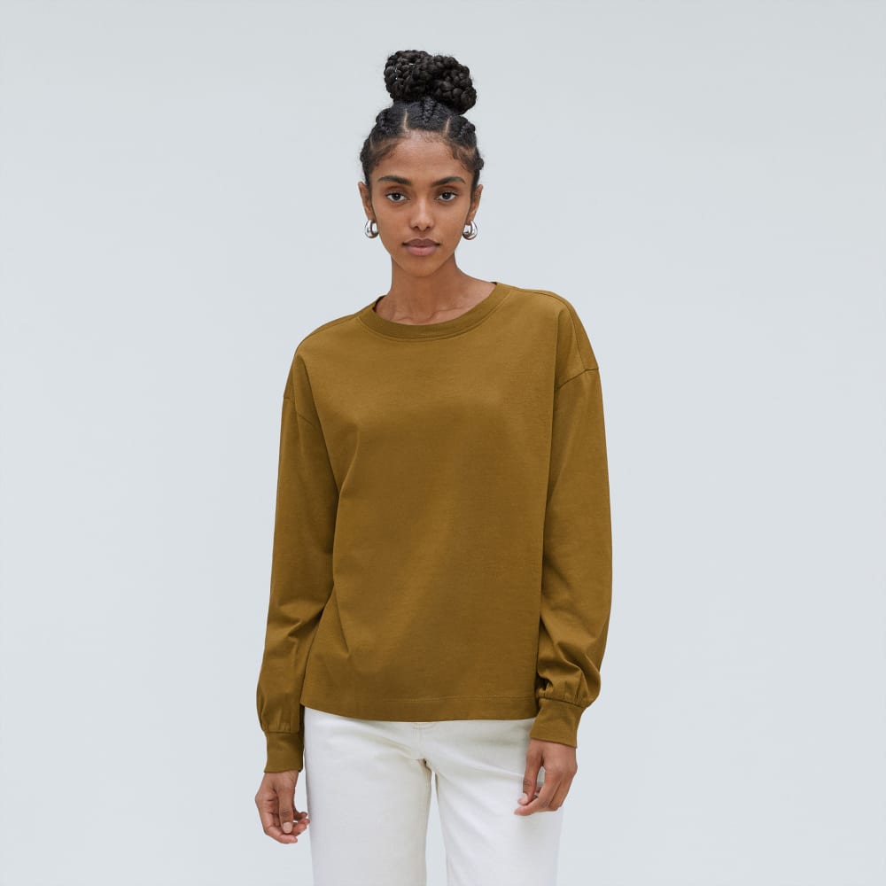 The Organic Cotton Long-Sleeve Tee | Tapenade - Image 2