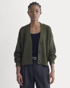 The Boxy Cardigan in Everyday Cotton | Dark Green