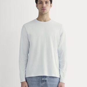 The Essential Organic Long-Sleeve Tee | Air Blue