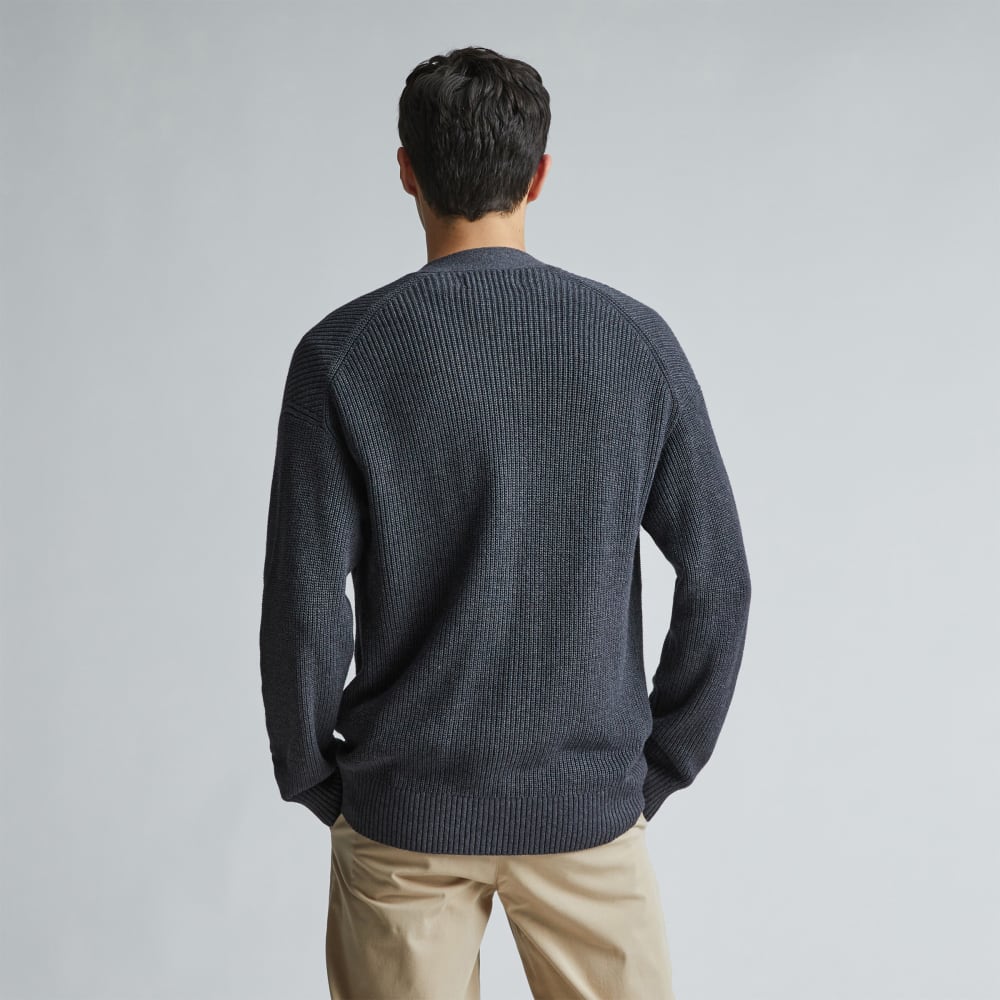 The No-Sweat Ribbed Cardigan | Heather Ash - Image 3